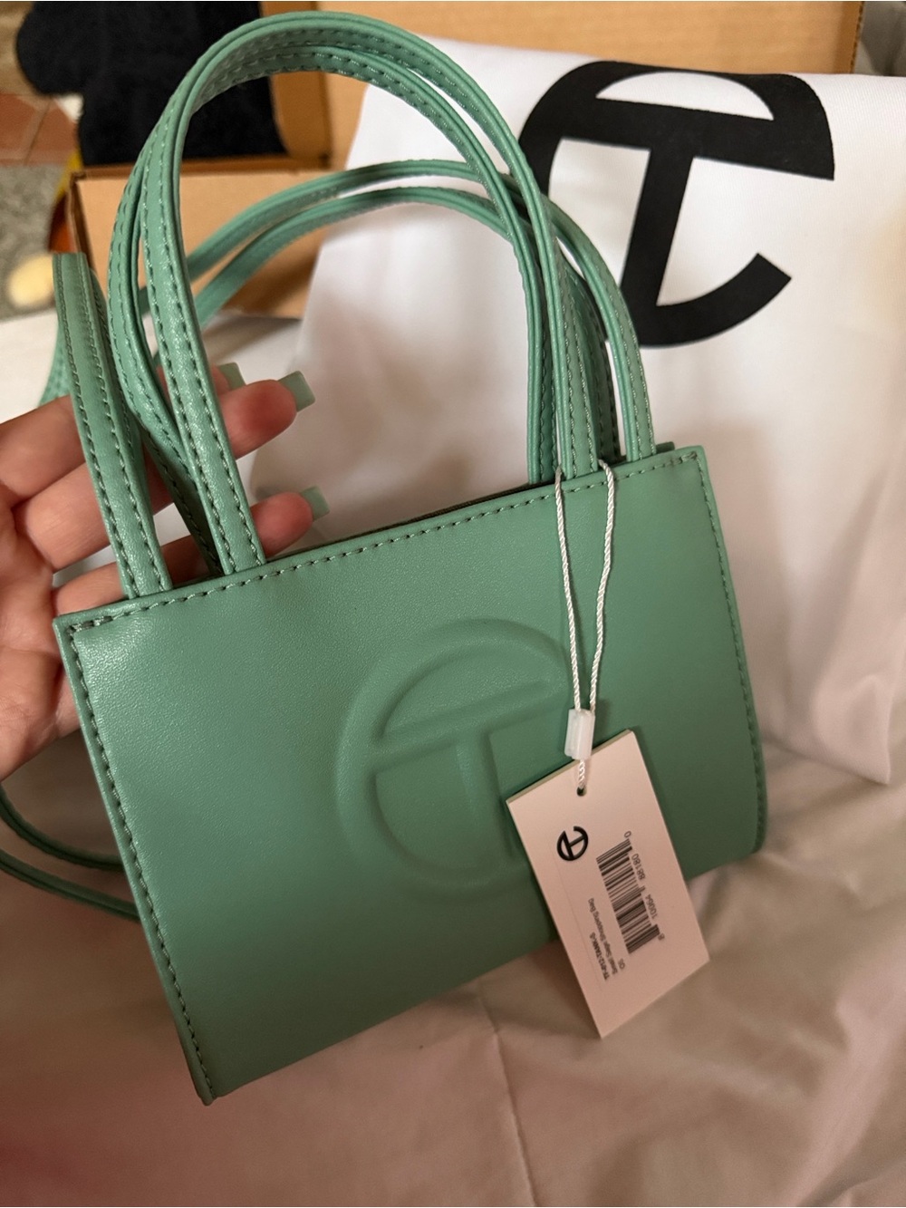 Telfar Small Mint Green Mini Shopping Bag